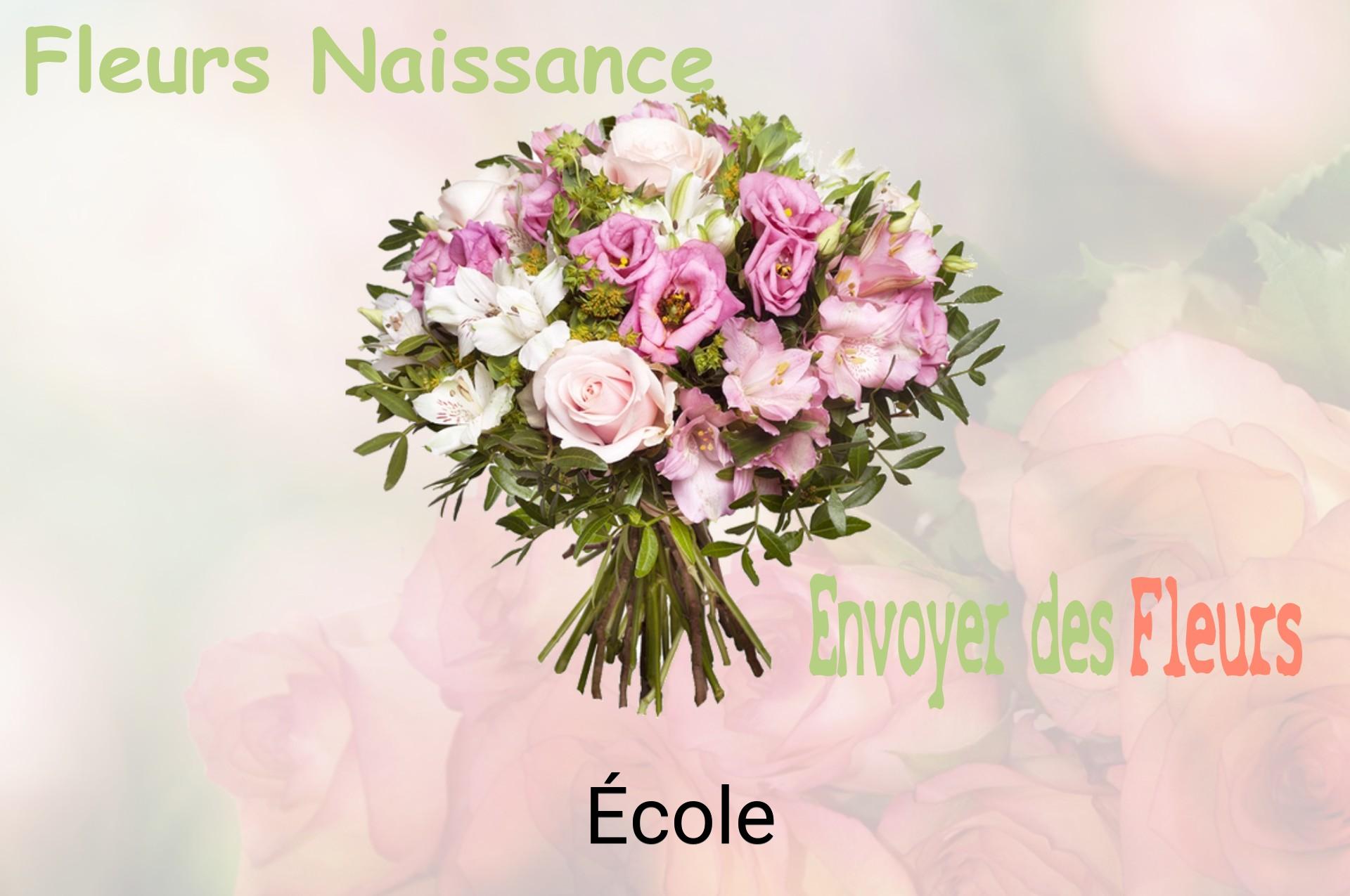 Bouquet de fleurs de naissance livré à École
